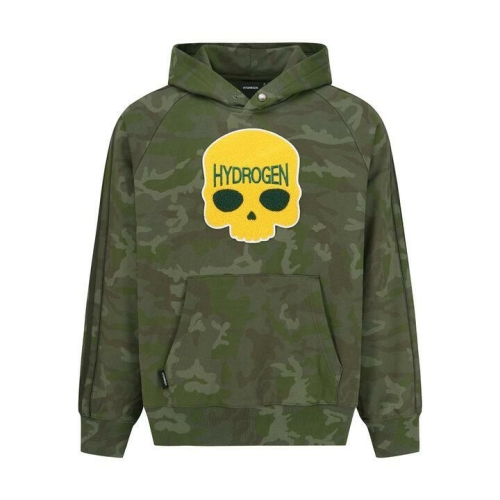 하이드로겐 유니 헤리티지 까모 그래픽 후드 티셔츠_H31D4FH402