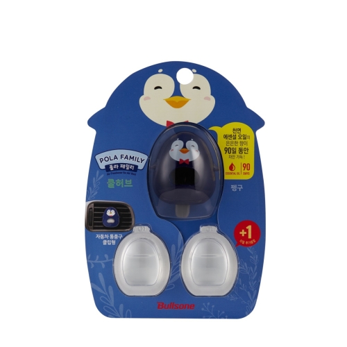 불스원  폴라패밀리 벤트 클립형 쿨허브 황제펭귄 펭구 4.3ml 2개입