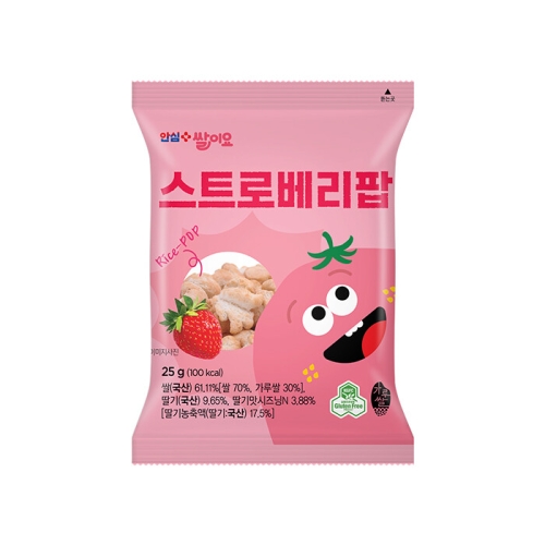 청원생명농협 쌀이요 스트로베리팝 25g