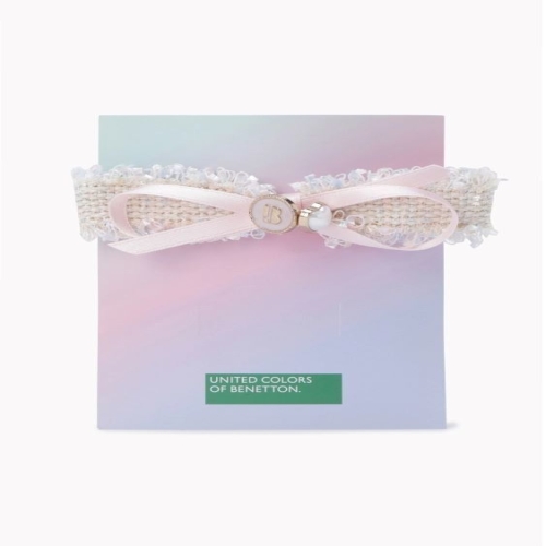 베네통키즈 트위드 빅 리본 헤어핀QCET12541PK