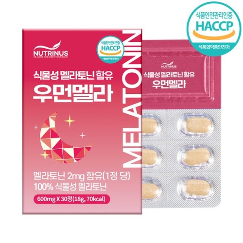 뉴트리너스 식물성 멜라토닌 함유 우먼멜라 600mg 30정