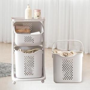 셀러허브  빨래통 세탁 빨래 바구니 2단 LUAZ-WA2 9084971