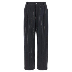 브루넬로쿠치넬리 Dazzling Chalk Stripe Embroidery joggers MN05NSO899C7186