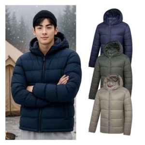 콜핑  남성 겨울 중헤비 웰론 따뜻한 등산 후드 패딩 자켓 KSC681TJ1M