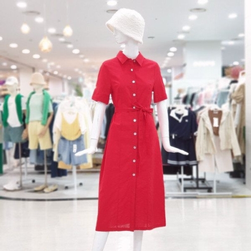 Ab.f.z 패션아일랜드 린넨 반팔 셔츠 롱원피스 AFY2QO04F