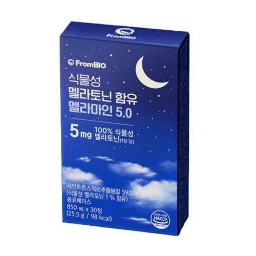 프롬바이오 식물성 멜라토닌 함유 멜라마인 5.0 5mg 30정