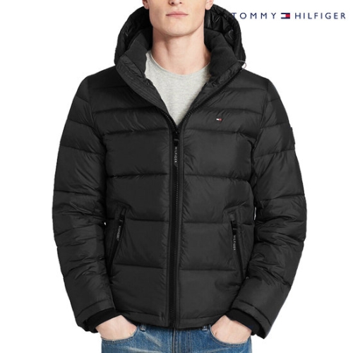 타미힐피거 퀼팅 후드 패딩 자켓_KJO1508A-K
