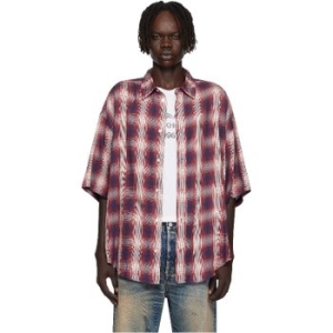 아크네스튜디오 레드 네이비 버튼업 셔츠 252129M192007