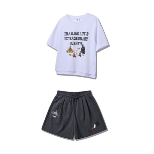 지프키즈 남여공용키즈 익곰 펭귄 5부 반팔 반바지셋업KQ2TSF253953-2_US