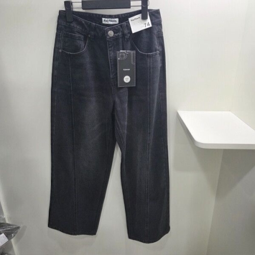 써드케이 절개와이드청바지 mq5du527 076 블랙 DG