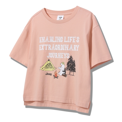 지프키즈 남여공용키즈 익곰 펭귄 5부 반팔KQ2TSF253_US