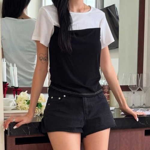 아이우먼 끈없는탑레이어티셔츠 YPV039M508 빅사이즈