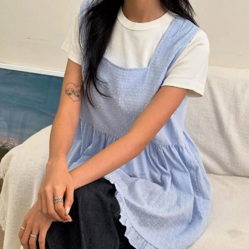 아이우먼 네모미니폼프릴원피스 YPV037M508 빅사이즈