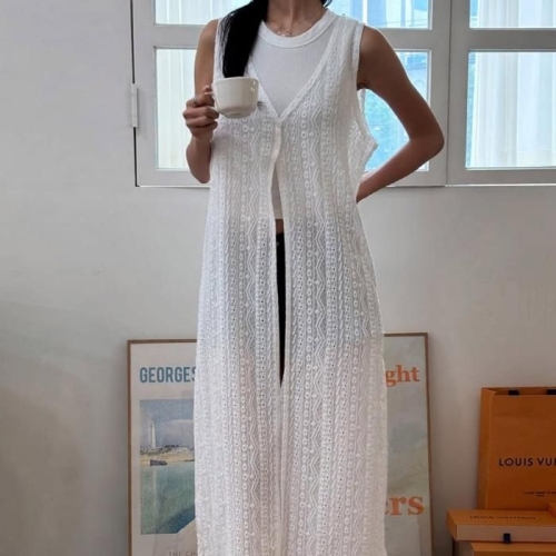 아이우먼 에스닉크로셰맥시조끼 YPV040M508 빅사이즈