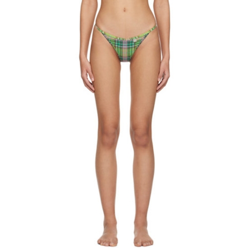 가니  그린 체크 비키니 브리프 A4682 231144F105029