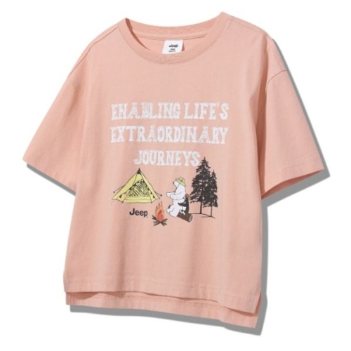 지프키즈 남여공용키즈 익곰 펭귄 5부 반팔KQ2TSF253-1_US