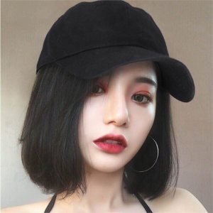 셀러허브 단발 썬캡 모자 붙임머리 숏컷 수술가발 단발가발 9764306