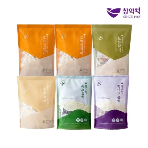 예다손나주공장  창억떡 5종세트 (호박인절미2봉+모듬찰떡+동부찰떡+쑥구름떡+흑미구름떡)