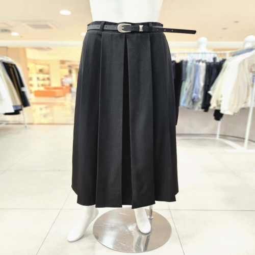 올리브데올리브 여성 언발 플리츠 벨티드 스커트 YW5AS503