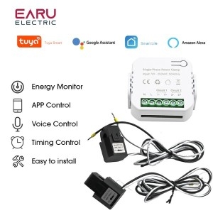 스마트  Tuya App 양방향 WiFi 에너지 미터 80-300A AC110V 220V 클램프 CT KWh 전력 소비 모니터