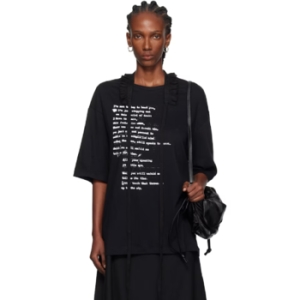 앤드뮐미스터 티셔츠 블랙 댄발드 하이 컴포트 티셔츠 252378F110004