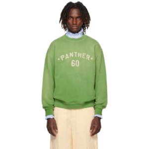 발렌티노 그린 쉐 프린트 코튼 스웨트셔츠 252476M201002