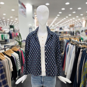 벨라디터치 셔츠형 긴팔 블라우스 V3F3BL29