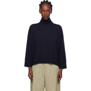 보테가베네타 터틀넥 네이비 클래식 울 터틀넥 스웨터 252798F099001