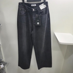 써드케이 와이드청바지 mq5du526 076 블랙 DG