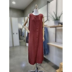 Ab.f.z ABFZ 넥라운드 린넨 민소매 롱 원피스 ABZ5QO01