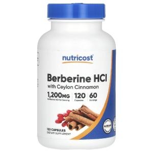 뉴트리코스트 베르베린 HCl 1200mg 실론시나몬 함유 120캡슐