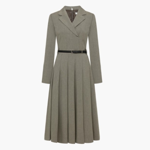 라인(LINE) N755 벨티드 플리츠 원피스 NWOPPJ0200