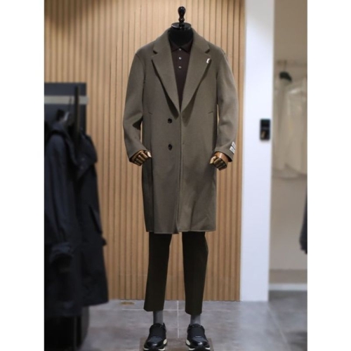 BON 2종 캐시미어 구스다운 라이너 반 더블 헨드메이드 롱 코트 BN3WHA572