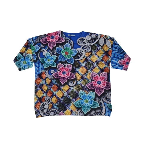 르니앤맥코이 연꽃무늬패턴 라운드니트 MM10KN501FJX