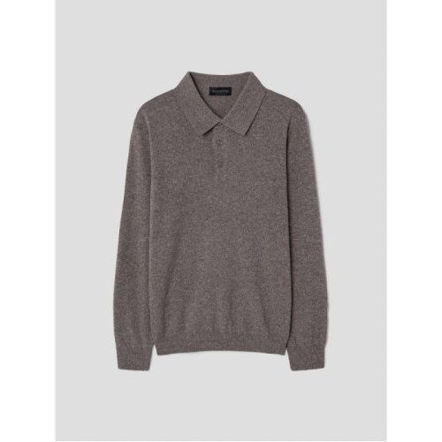 로가디스 남성 울 캐시미어 혼방 레귤러 핏 칼라넥 스웨터 브라운_RY5951PL2D