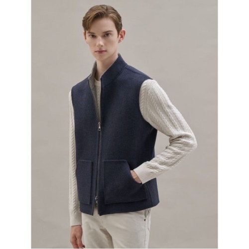 갤럭시 GALAXY 울캐시 핸드메이드 리버서블 베스트 라이트 그레이 GA5837U082