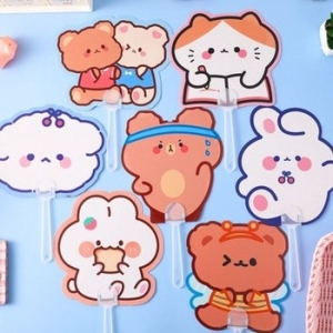 LG생활건강 캐릭터 부채 여름 휴대용 손잡이 부채 WFJF8PS