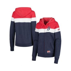 보스 New 에라 우먼 헤더 네이비 턴 레드 Sox 컬러블럭 Full-Zip 후디 자켓 16141452 709711