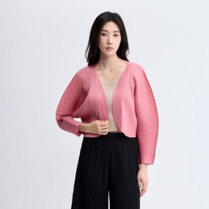 플리츠미 돌먼 솔리드 크롭 가디건_PPCDF025001