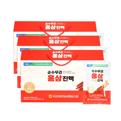 맘스킹 지리산마천농협 순수 우리 홍삼진액 70ml 30포
