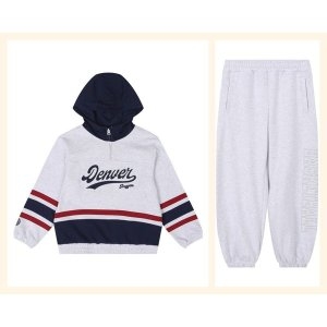 NBA 키즈 BOS 팀 컬러블록 후드 반집업,조거세트 K253TH140/TP140/11