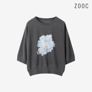 ZOOC 플라워 프린트 피그먼트 맨투맨 CG_V253MSM901