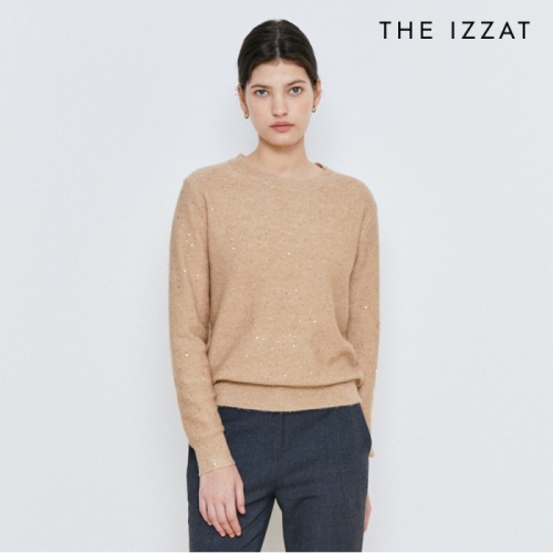 더아이잗 울 스팽글 라운드넥 풀오버 니트 IPBM1PO941