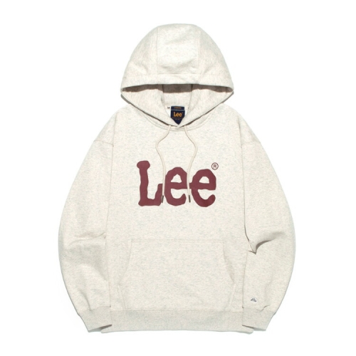 LEE 빅 트위치 로고 후드 티셔츠 오트밀 LE2503HD01OT