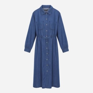 써스데이아일랜드 여성 인디고 데님 풀오픈 원피스 T256MOP322W