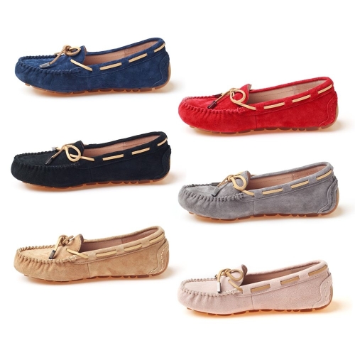 UGG 오즈 웨어 호주 에이븐 레이스 이너 웨지 여성 여자 스웨이드 모카신 OZ150II EU38/AU8L 245mm BLACK