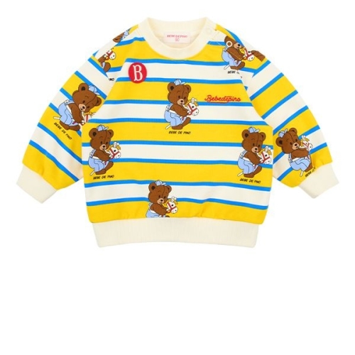 베베드피노 올 오버 플레이 베어 베이비 맨투맨 티셔츠_BP53MR139