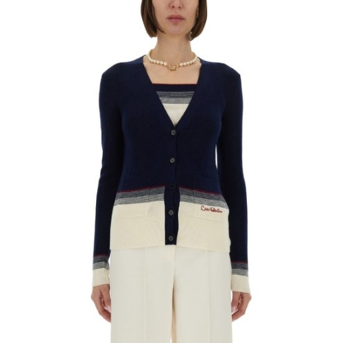 발렌티노 슬림 핏 울 가디건 7B3KA12A9GQ 0W6