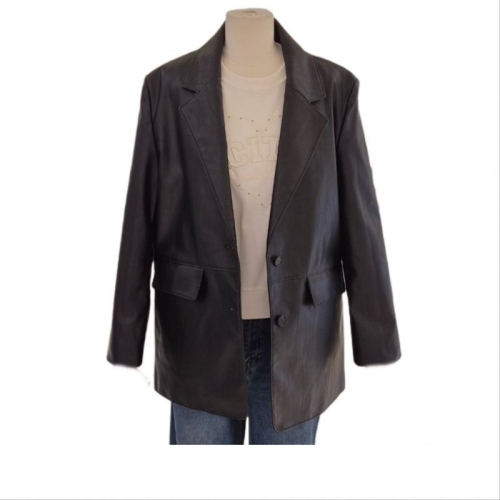 플라스틱아일랜드 여성 투버튼 싱글 스웨이드 자켓 PR3TJ961