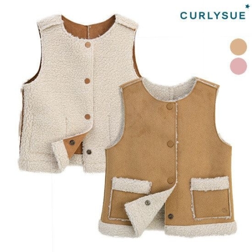 컬리수 리버시블 무스탕조끼 COW0GAVE02 겨울